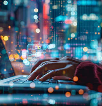 Mani che scrivono sulla tasiera del pc